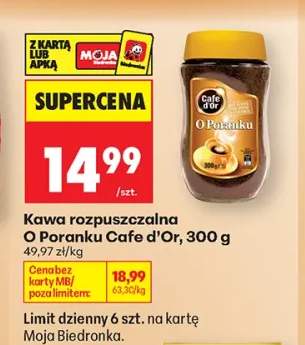 Kawa rozpuszczalna O Poranku Cafe d'Or