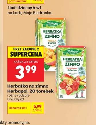 Herbatka na zimno Herbapol Truskawka Rabarbar