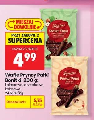 Wafle Pryncy Pałki orzechowe Bonitki