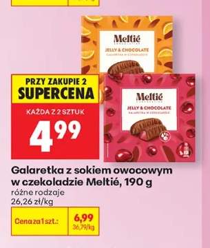 Galaretka z sokiem owocowym w czekoladzie pomarańczowa Meltié
