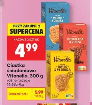 Ciastka śniadaniowe Owsiane & Pszenica Vitanella