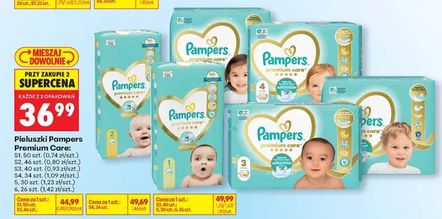 Pieluszki Pampers Premium Care S6