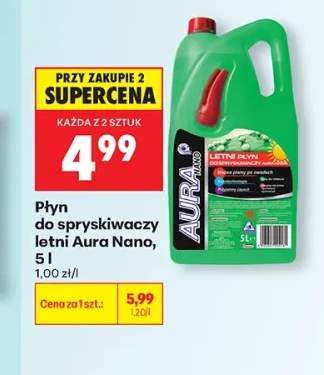 Płyn do spryskiwaczy letni Aura Nano 5 l