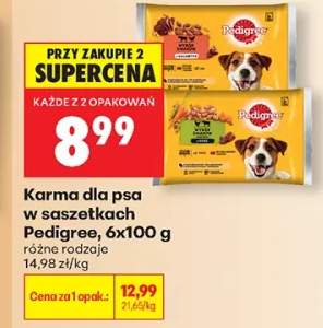 Karma dla psa w saszetkach Pedigree w sosie 6-pak 100 g