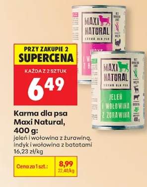 Karma dla psa Maxi Natural indyk i wołowina z batatami 400 g