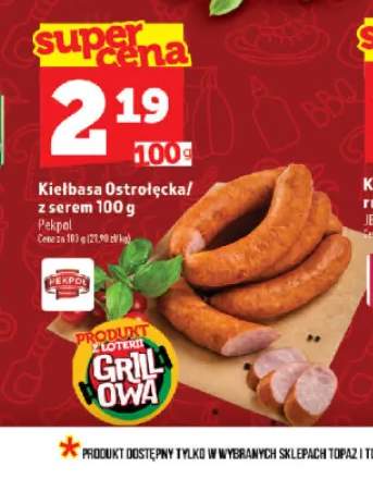 Kiełbasa Ostrołęcka z serem Pekpol