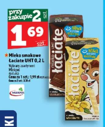 Mleko smakowe Łaciate UHT o smaku waniliowym
