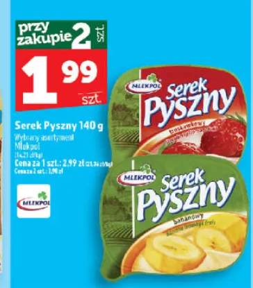 Serek Pyszny truskawkowy Mlekpol