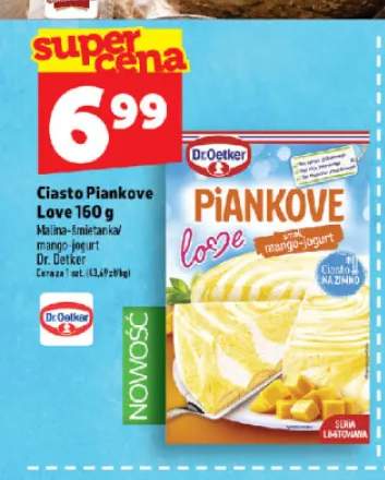 Ciasto Piankowe Love mango-jogurt Dr. Oetker