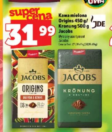 Kawa mielona Jacobs Origins Uganda & Kenya