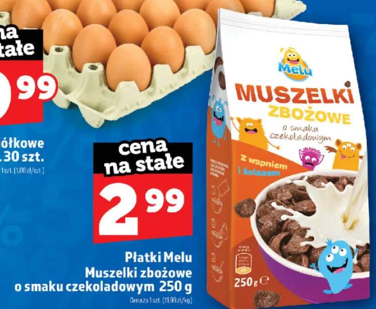 Płatki Melu Muszelki zbożowe o smaku czekoladowym