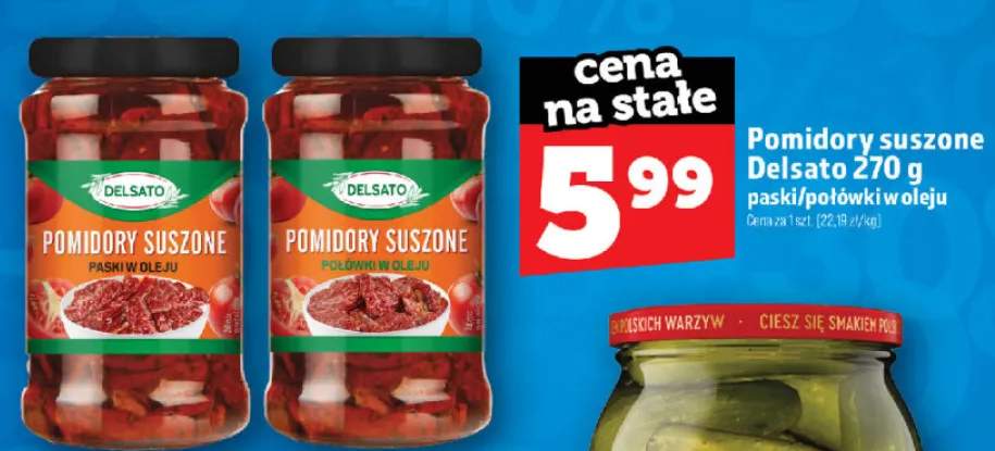 Pomidory suszone połówki w oleju Delsato
