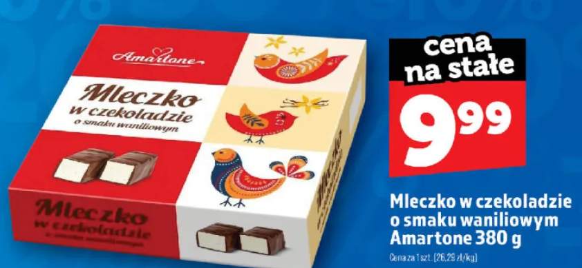 Mleczko w czekoladzie o smaku waniliowym Amartone