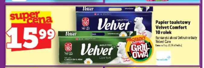 Papier toaletowy Velvet Comfort Delikatnie biały 10-pak