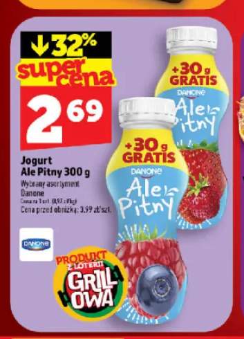 Jogurt Ale Pitny truskawkowy Danone