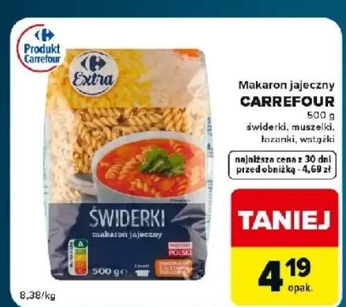 Makaron jajeczny świderki Carrefour