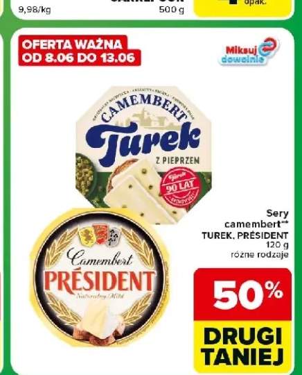 Ser camembert naturalny Président