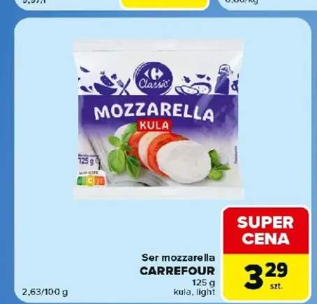 Ser mozzarella Carrefour Classic light