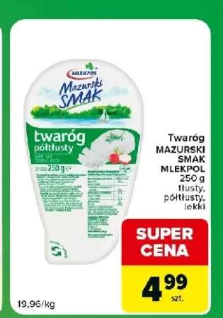 Twaróg tłusty Mazurski Smak Mlekpol
