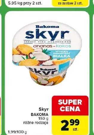 Jogurt typu islandzkiego Skyr Bakoma
