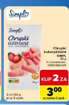 Chrupki kukurydziane Simpl truskawkowe