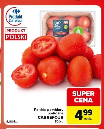 Polskie pomidory podłużne Carrefour