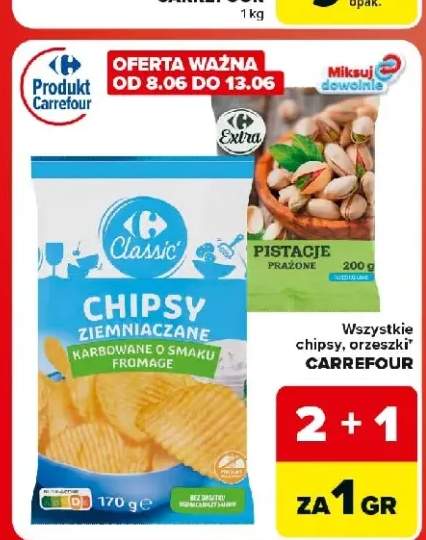 Pistacje prażone niesolone Carrefour