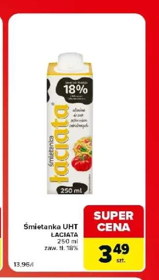 Śmietanka UHT Łaciate 18%