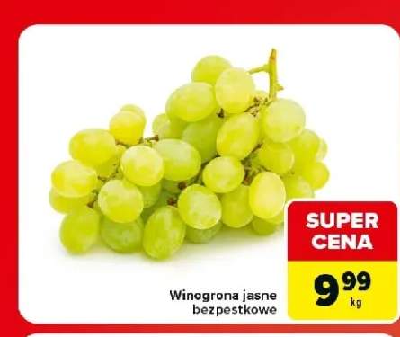 Winogrona jasne bezpestkowe
