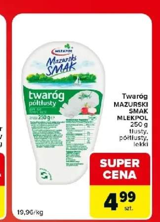 Twaróg Mazurski Smak Mlekpol półtłusty