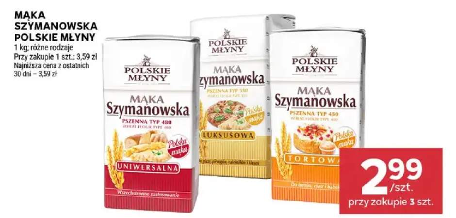 Mąka Szymanowska uniwersalna typ 480 Polskie Młyny