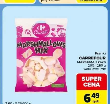 Pianki Carrefour Marshmallows waniliowe