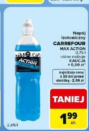 Napój izotoniczny Carrefour Max Action