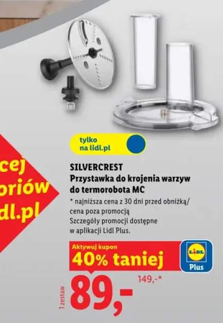 Przystawka do krojenia warzyw do termorobota SILVERCREST MC