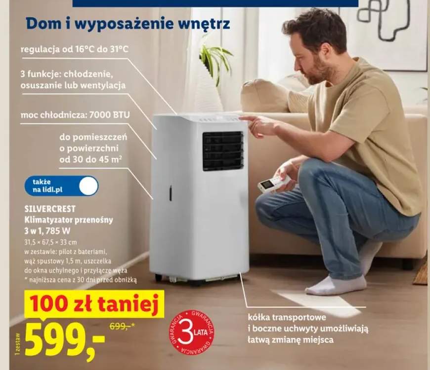 Klimatyzator przenośny Silvercrest 3 w 1