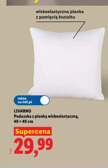Poduszka z pianką wiskoelastyczną LIVARNO
