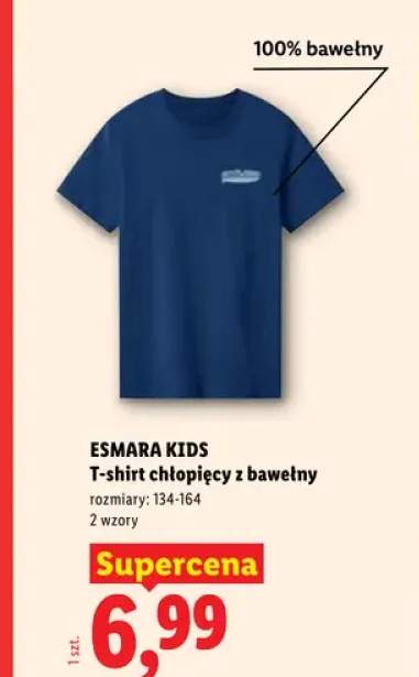 T-shirt chłopięcy z bawełny Esmara Kids
