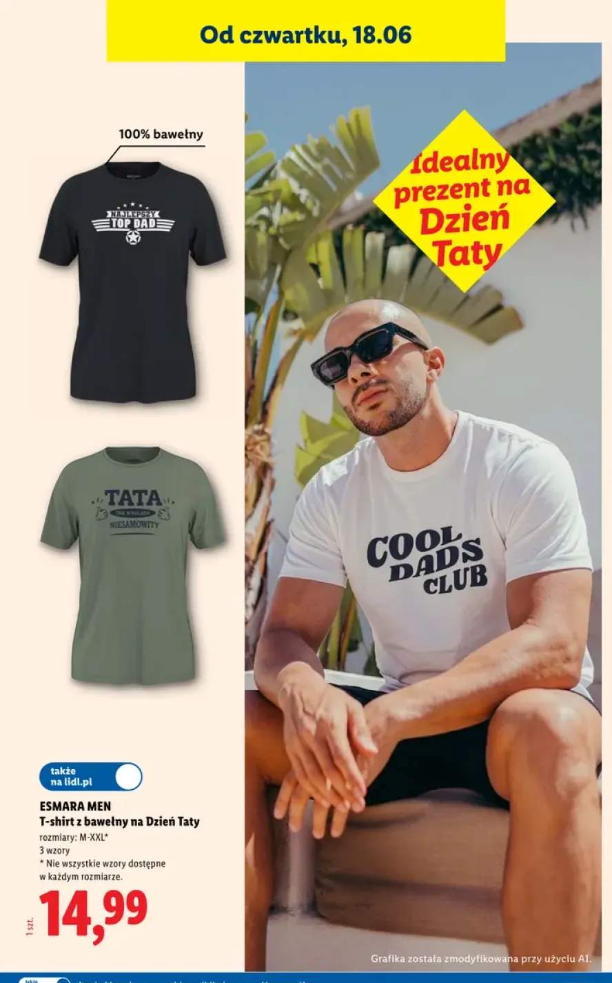 T-shirt z bawełny na Dzień Taty LIVERGY