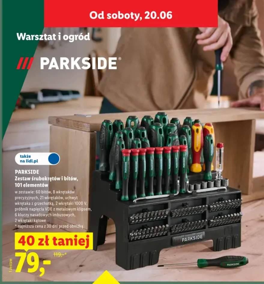 Zestaw śrubokrętów i bitów Parkside 101 elementów