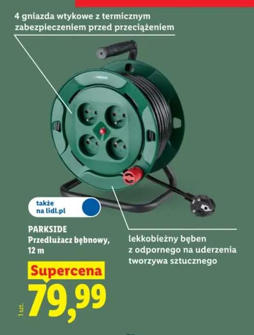 Przedłużacz bębnowy Parkside 12 m
