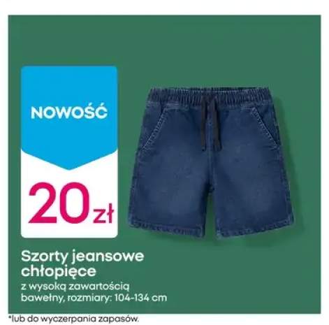 Szorty jeansowe chłopięce