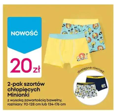 Szorty chłopięce Minionki 2-pak