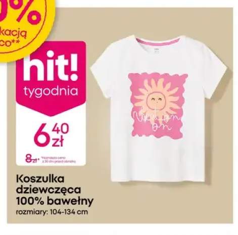 Koszulka dziewczęca 100% bawełny
