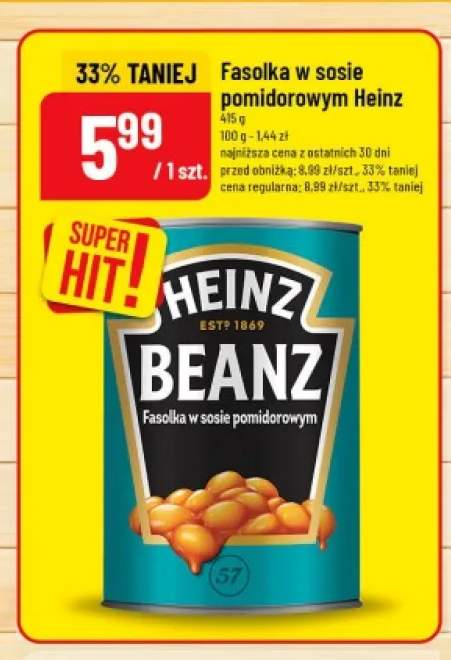 Fasolka w sosie pomidorowym Heinz Beanz