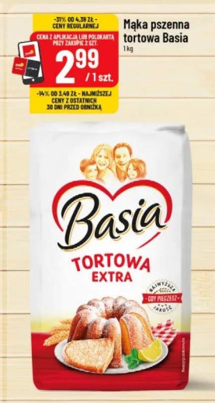 Mąka pszenna tortowa Basia Extra