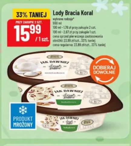 Lody śmietankowe Jak Dawniej Bracia Koral