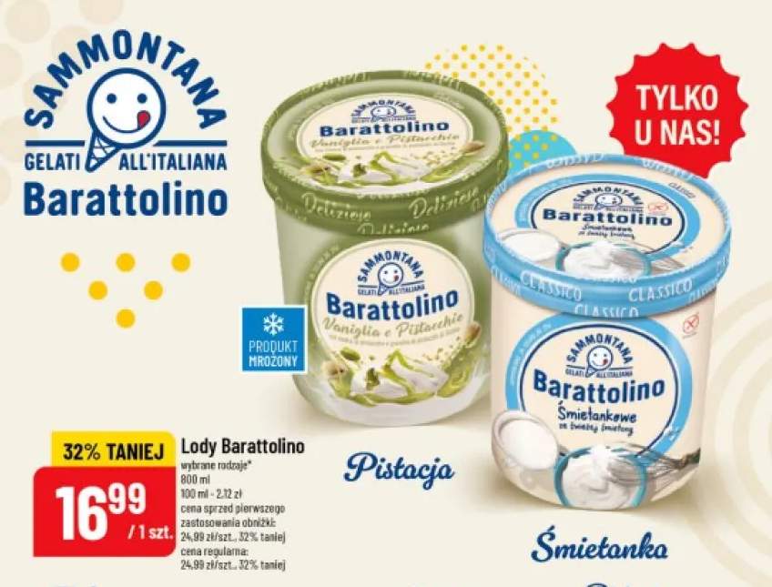 Lody Sammontana Barattolino Pistacja