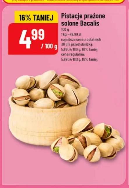 Pistacje prażone solone Bacalis