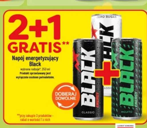 Napój energetyzujący Black Zero Sugar