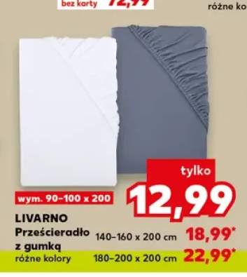 Prześcieradło z gumką Livarno 180-200x200 cm